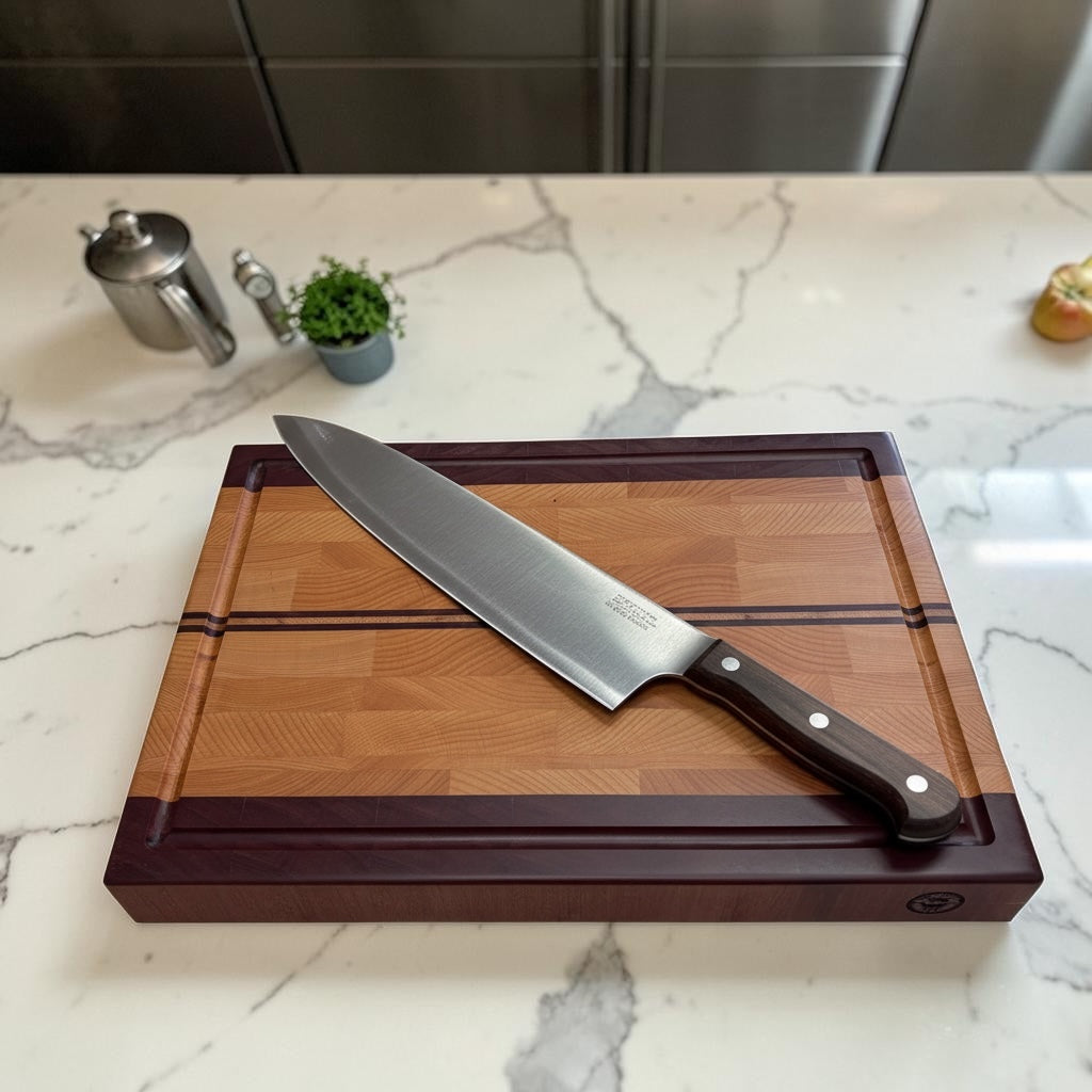 Tagliere endgrain faggio e amaranto